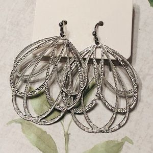 Silver Tone Dangle Earrings